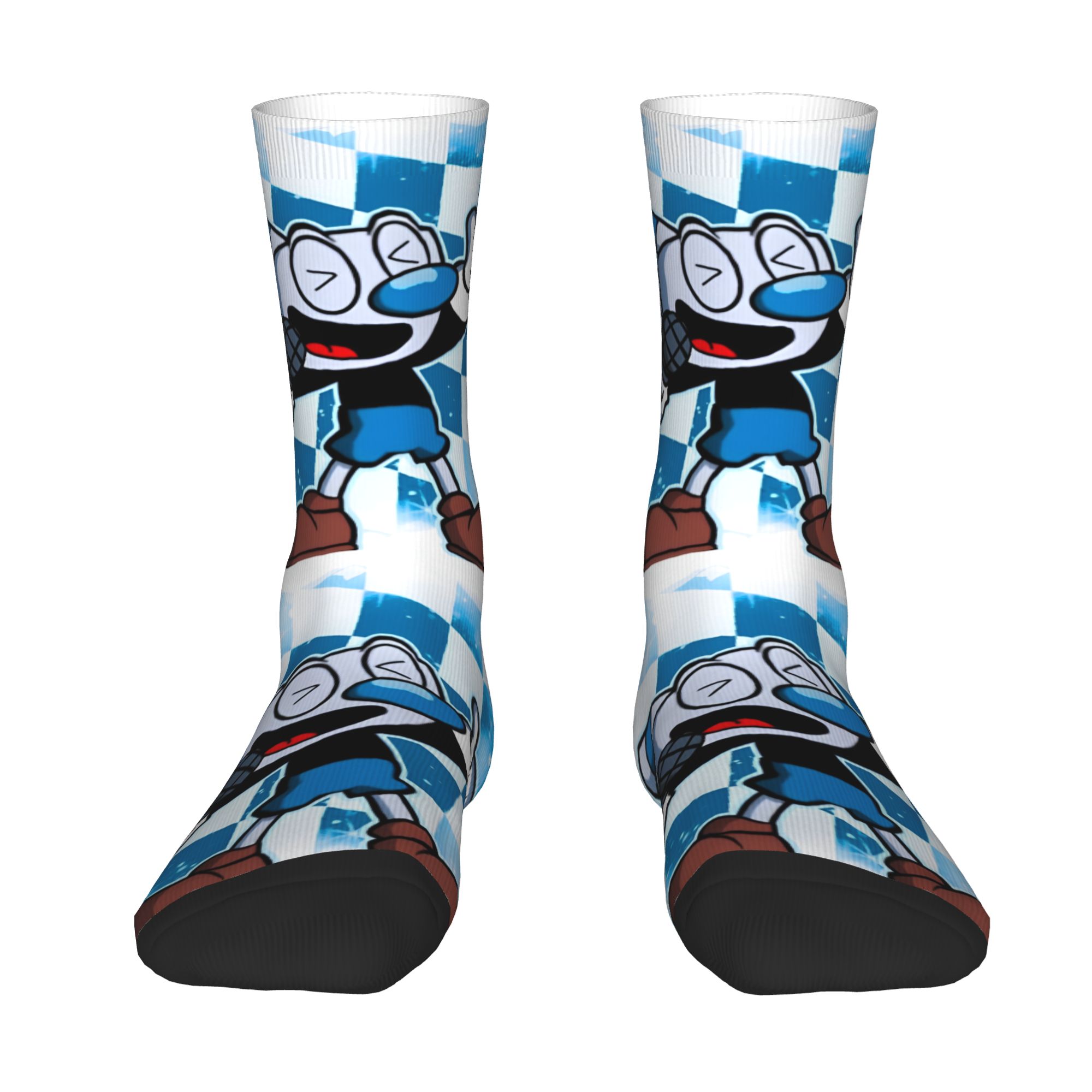 Dress Sock Men - Custom Cuphead And Mugman Mens Crew