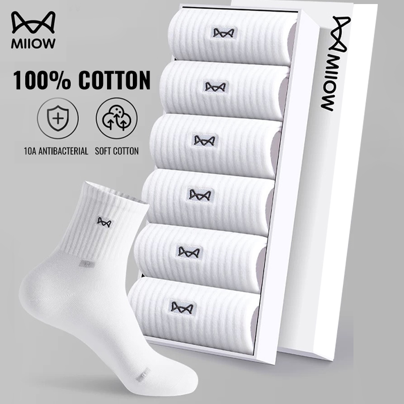 Dress Sock Men - MiiOW 100% Pure Cotton Socks Men