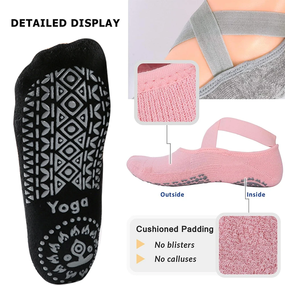 1Pair Yoga Socks for Women Non - Grip Sock Yoga ulasan dan harga