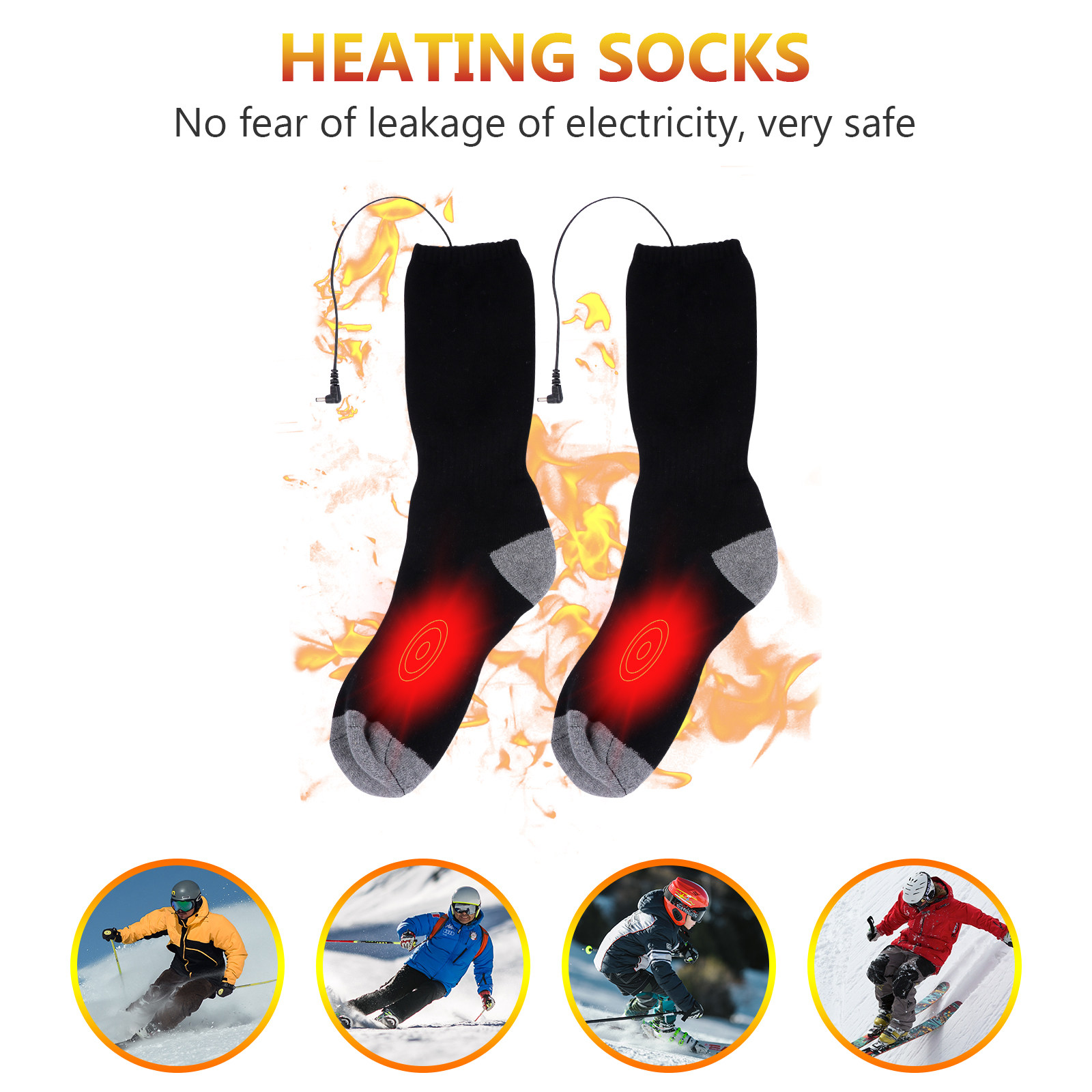 1Set Heated Socks USB Electric - Thermal Sock Winter ulasan dan harga