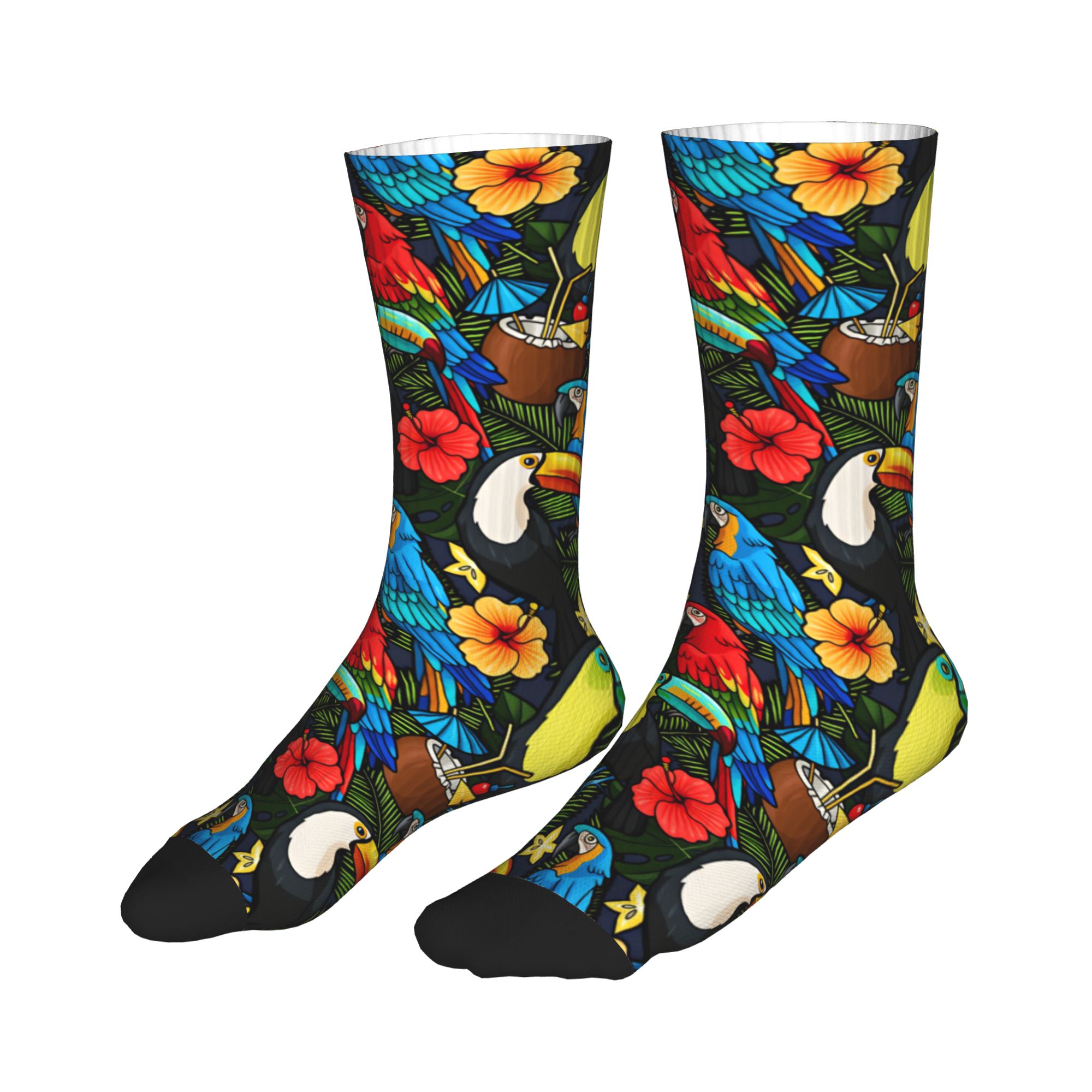 Tropical Macaw Toucan Fruit Fl - Dress Sock Men ulasan dan harga