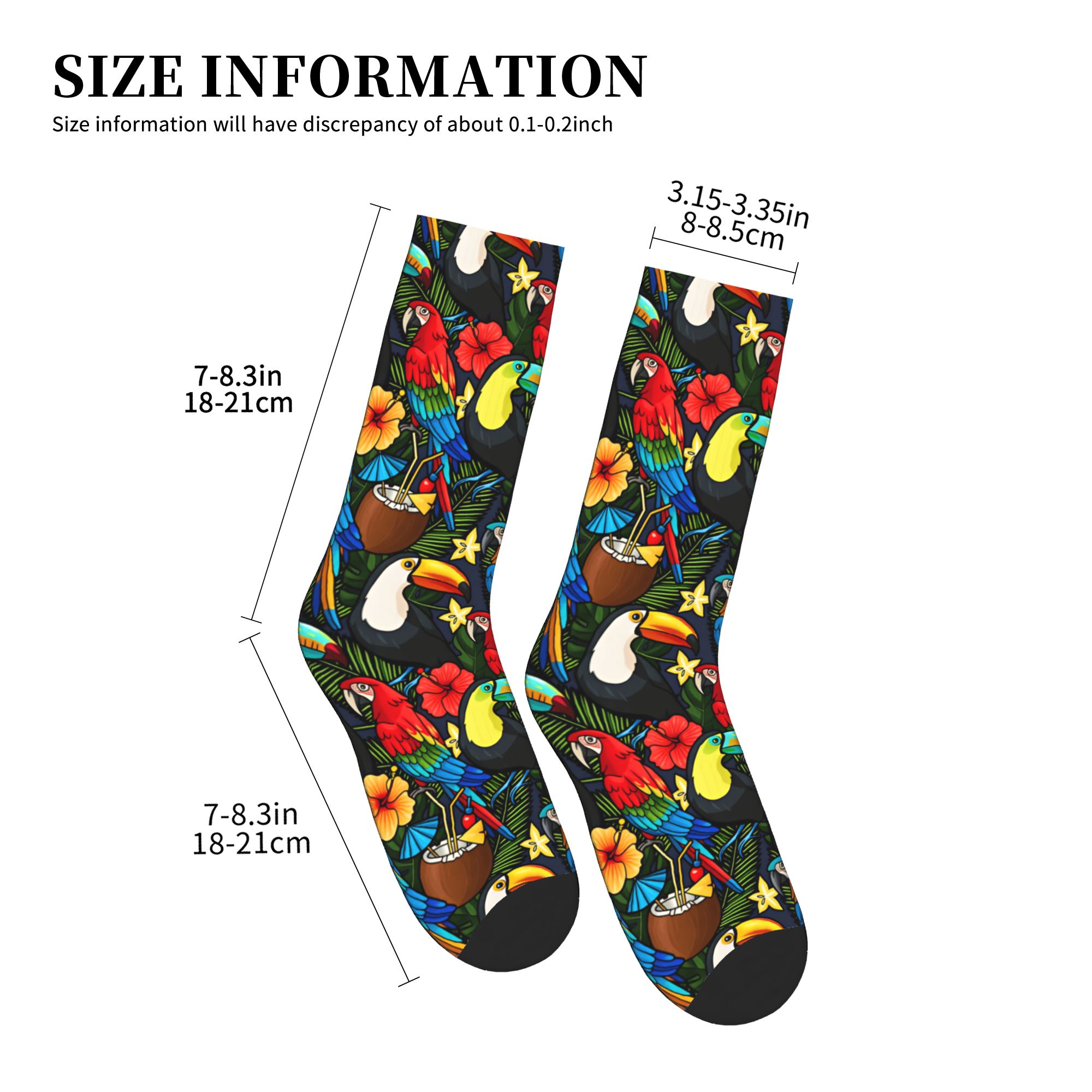 Tropical Macaw Toucan Fruit Fl - Dress Sock Men ulasan dan harga